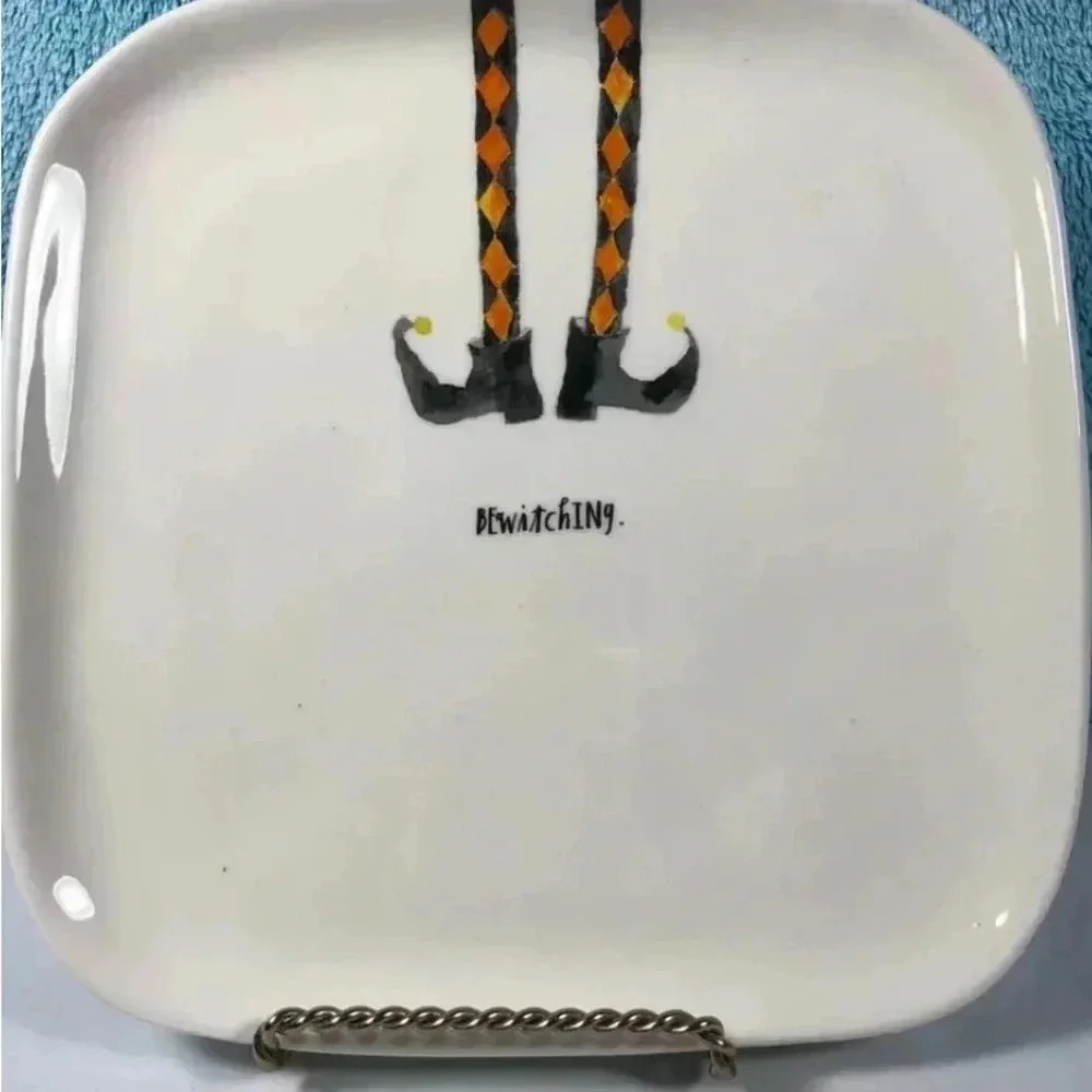 Rae Dunn by Magenta Artisan Collection Bewitching 8" Witch Leg Plate Platter